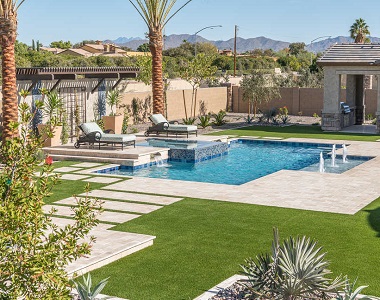 Travertine stepping stones 